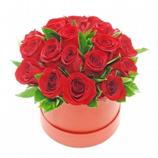 Box com 12 Rosas Vermelhas Pequeno
